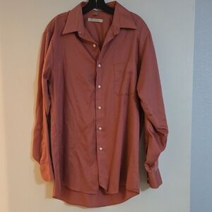 Geoffrey Beene Men's Casual Button-Down Shirt - Rose